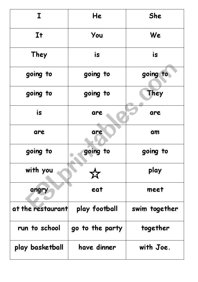 Pronouns and present continuous 