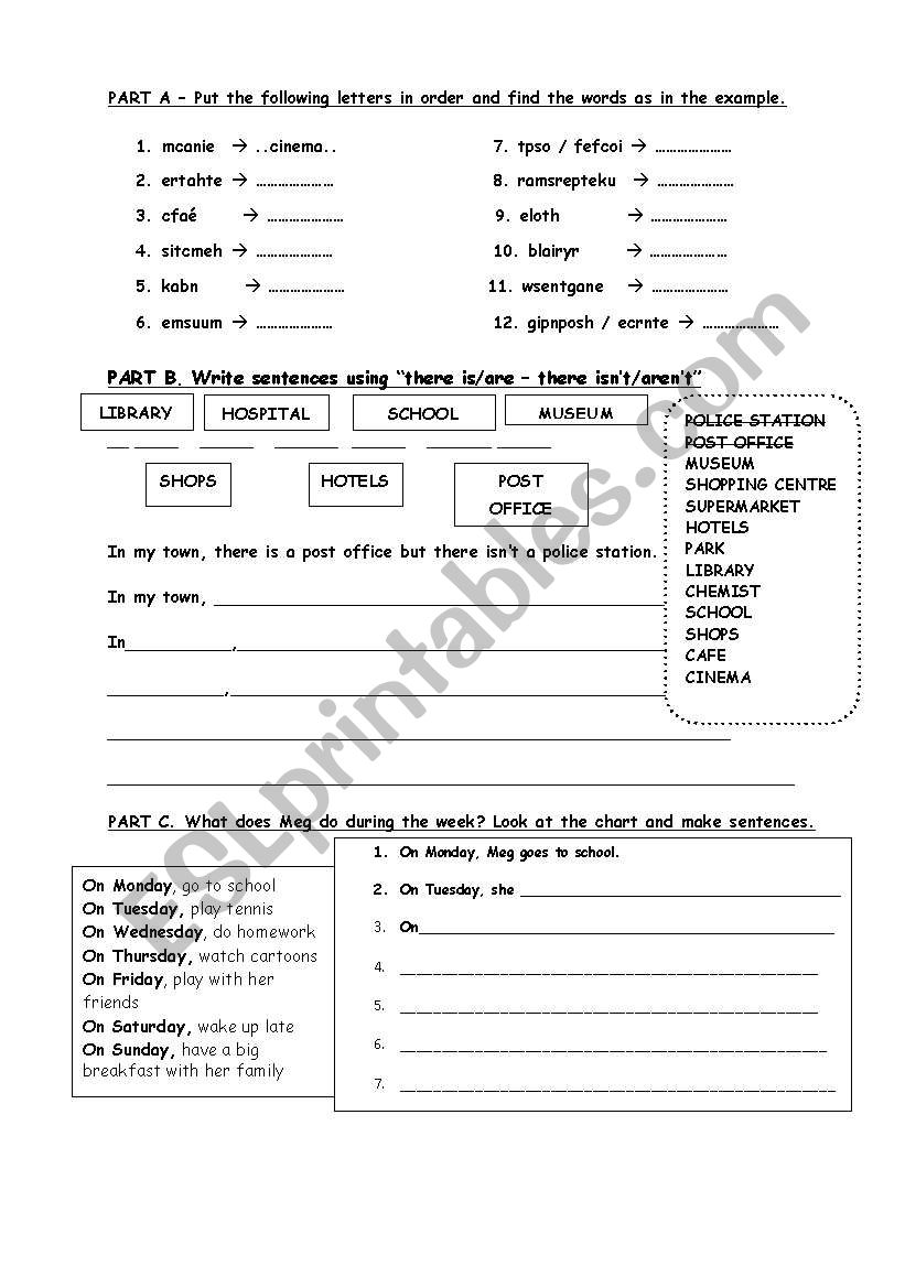 neighborhood worksheet