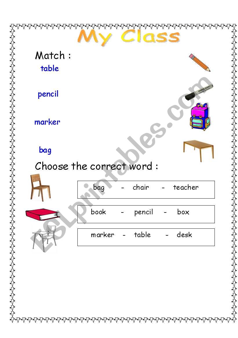 class worksheet