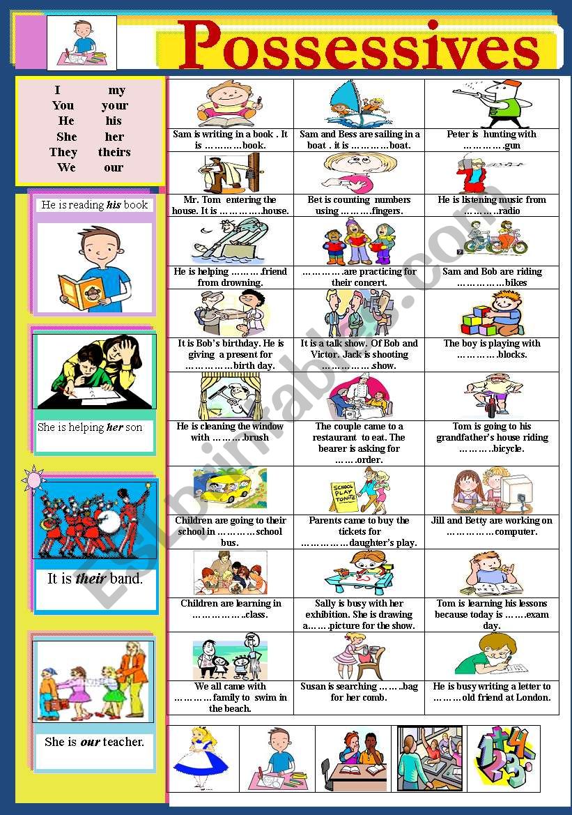 Possessives worksheet