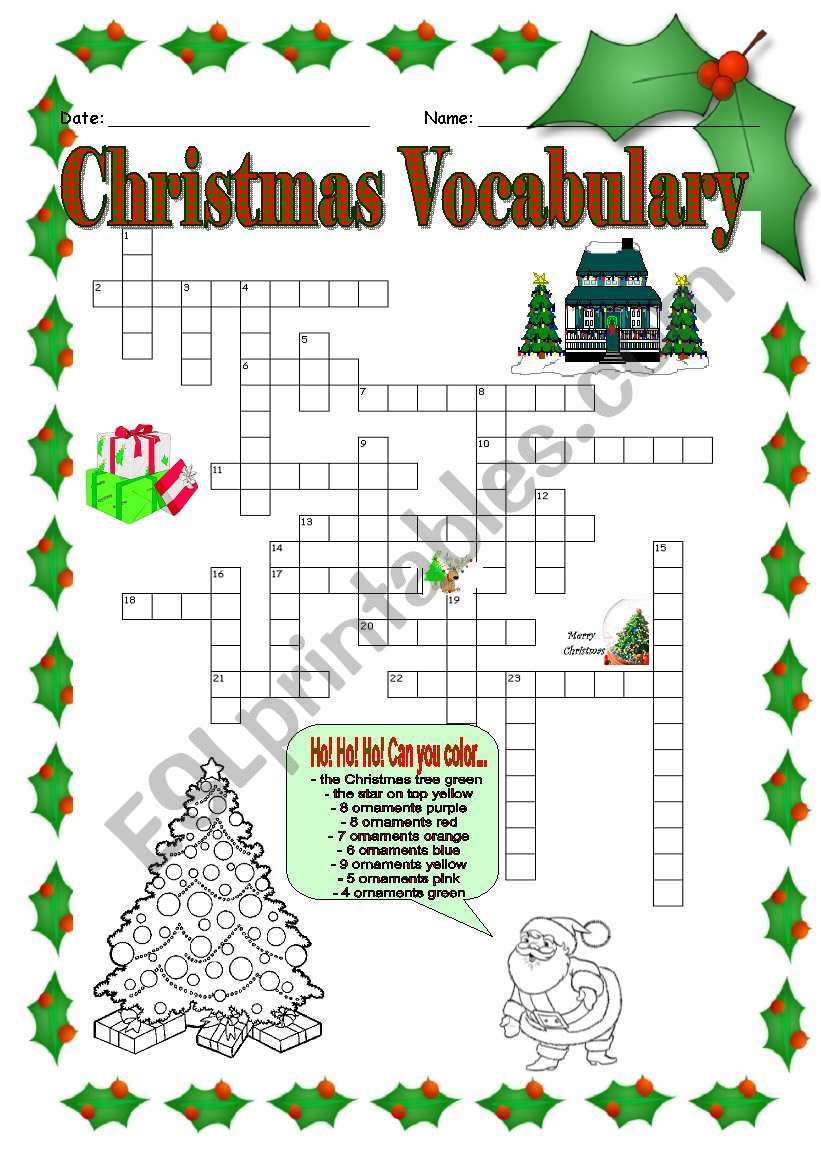 Christmas Wordsearch worksheet