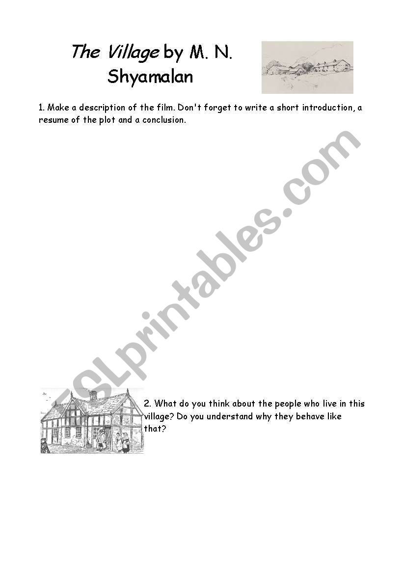 The Village worksheet