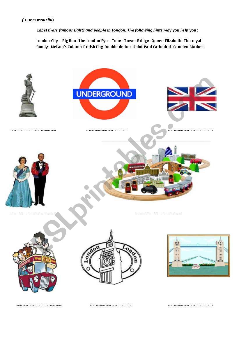 British sights worksheet