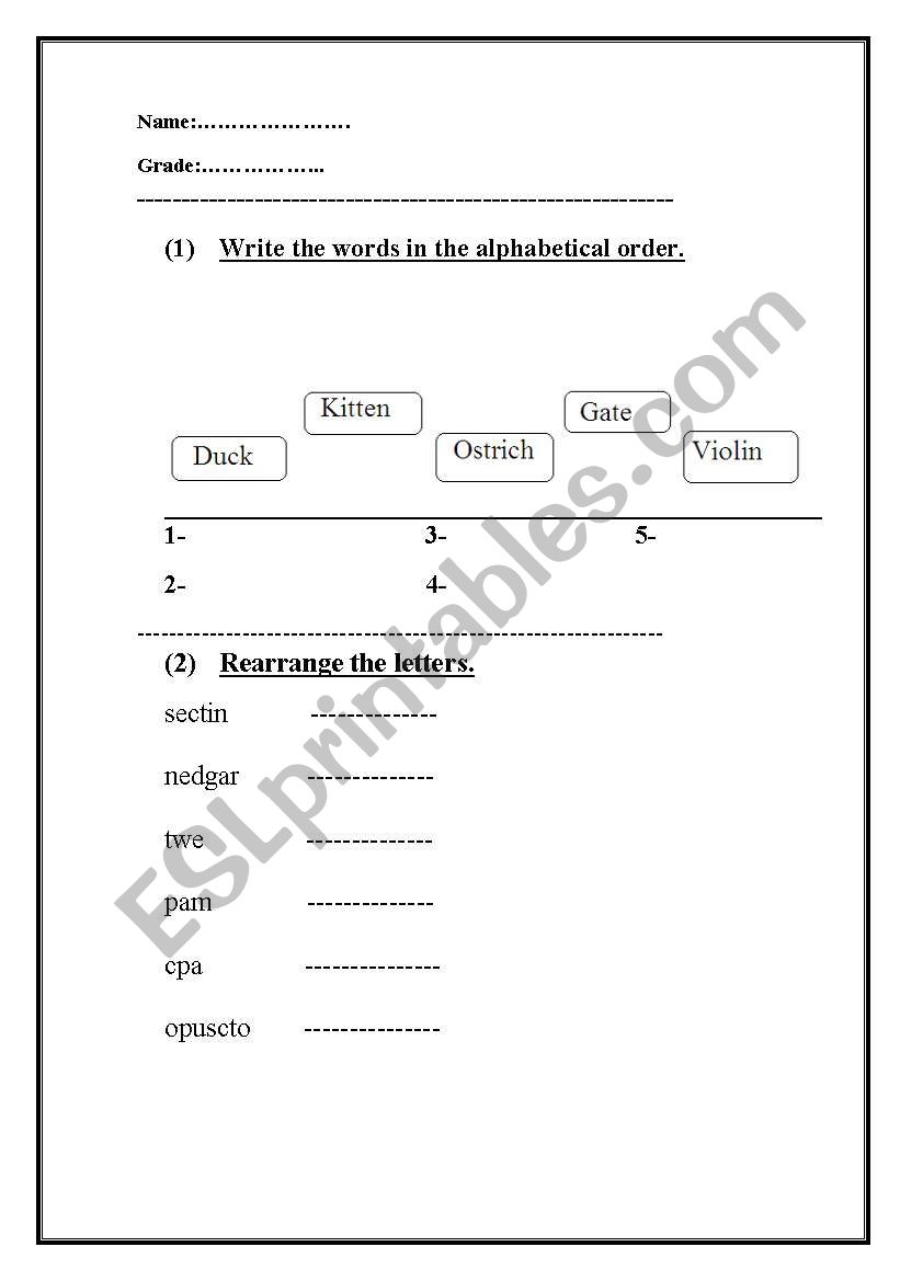  Phonics worksheet worksheet