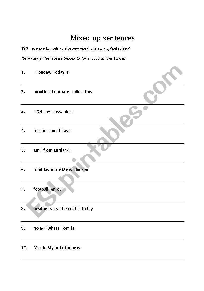 english-worksheets-mixed-up-sentences