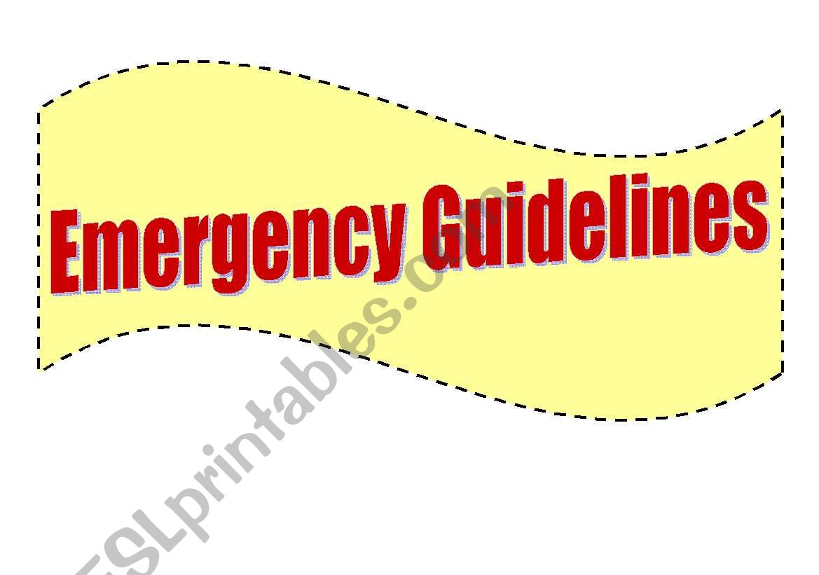 Emergency Guidlines worksheet