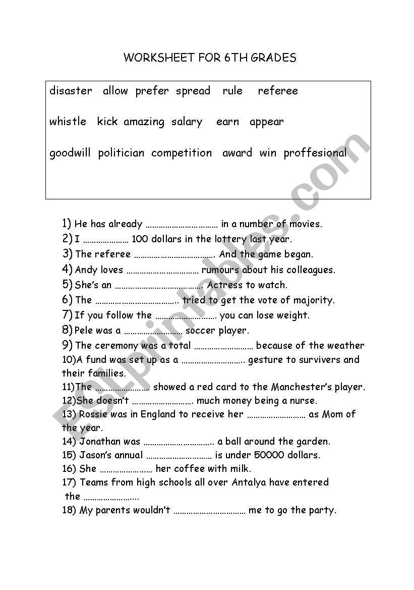 vocabulary worksheet worksheet