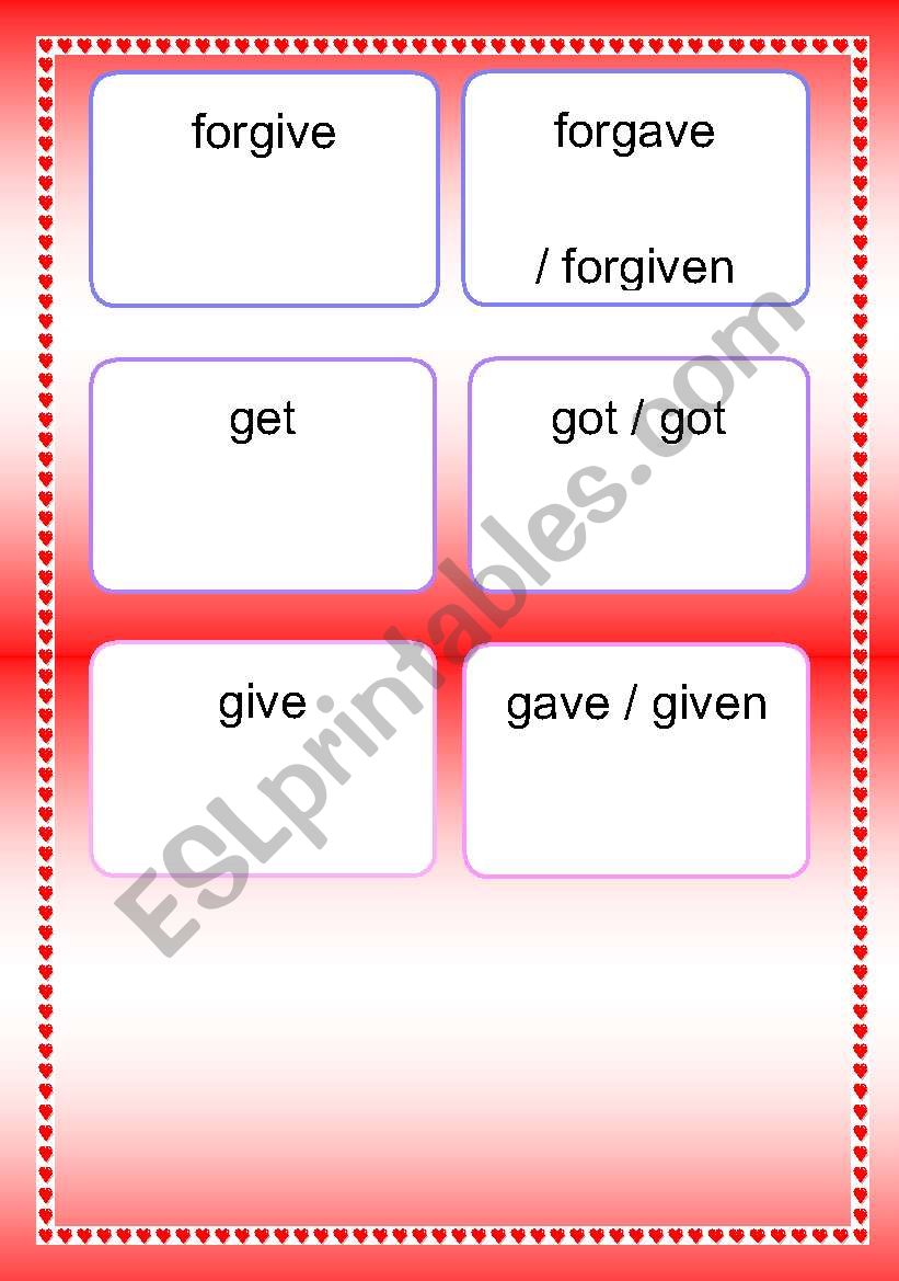 irreular verbs 8pages worksheet