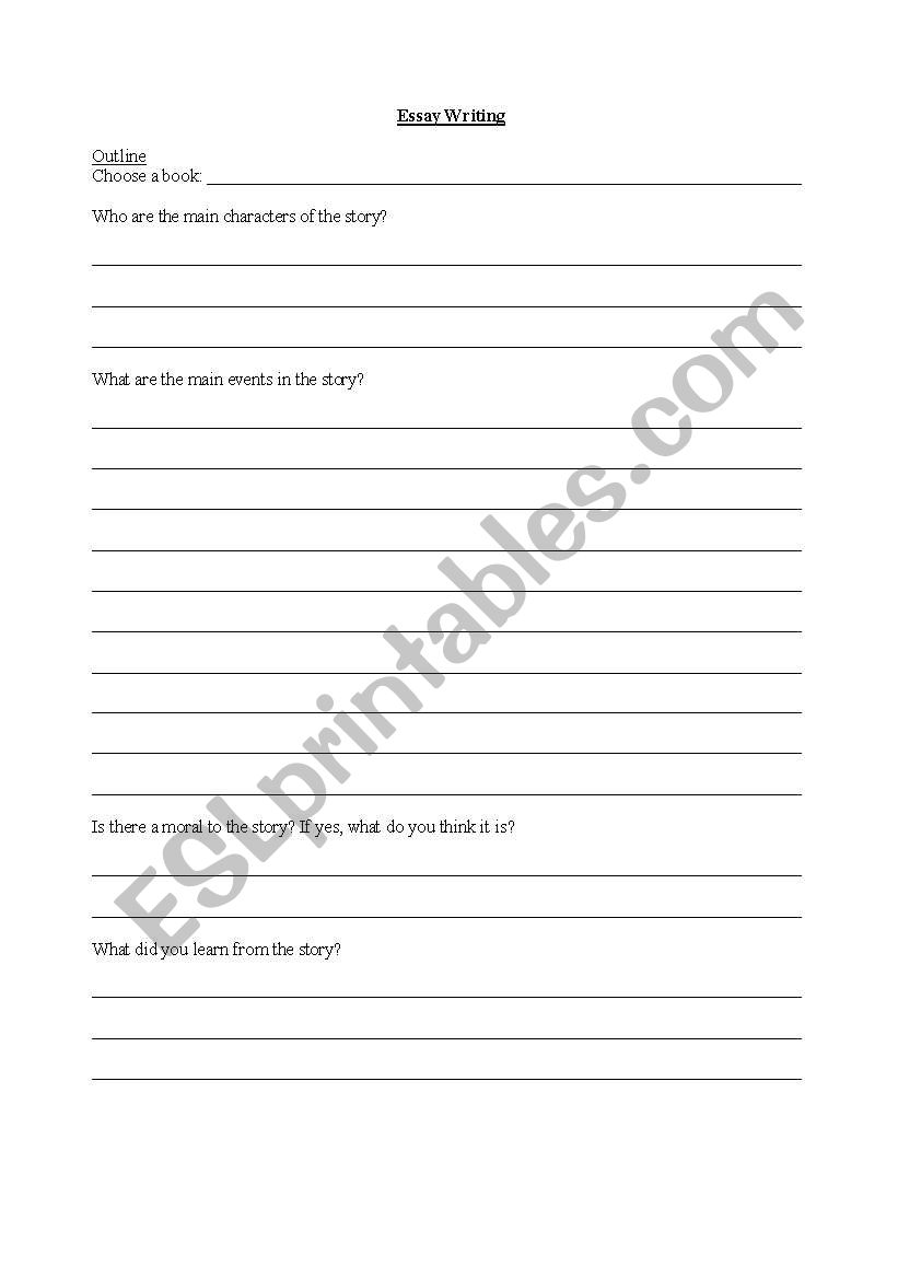 Essay Writing worksheet