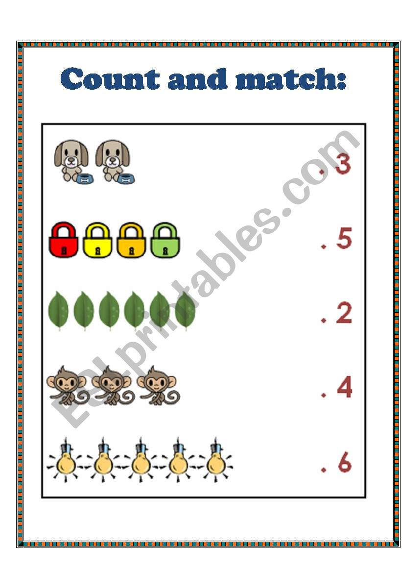 count and match the number worksheet