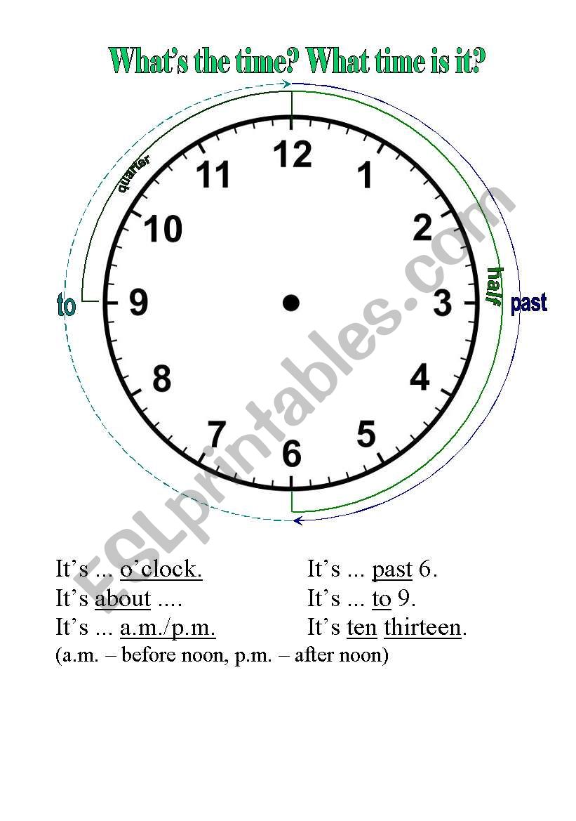 Whats the Time? worksheet