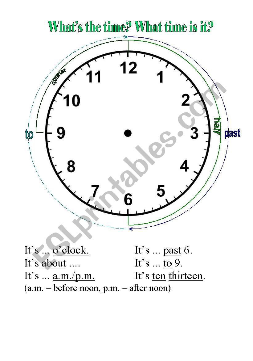 WhatÂ´s the Time? worksheet