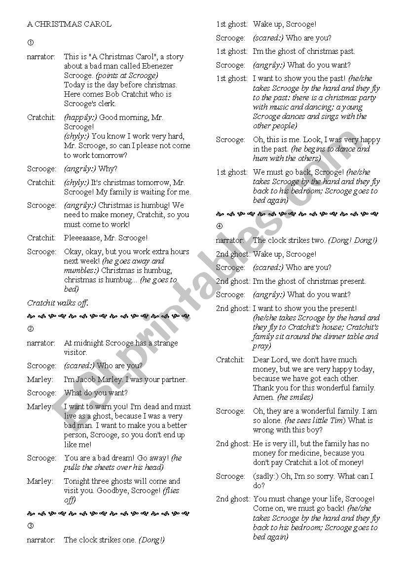 A Christmas Carol - very easy and short play