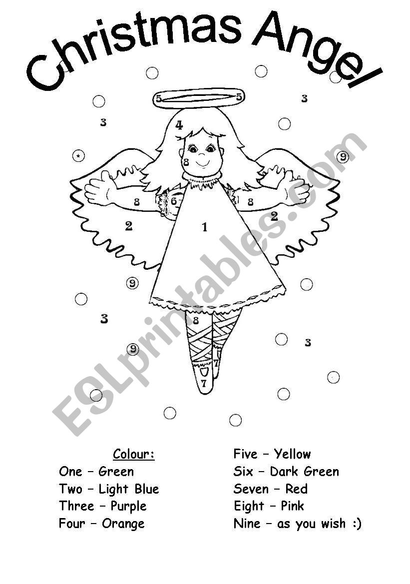 Christmas colouring worksheet