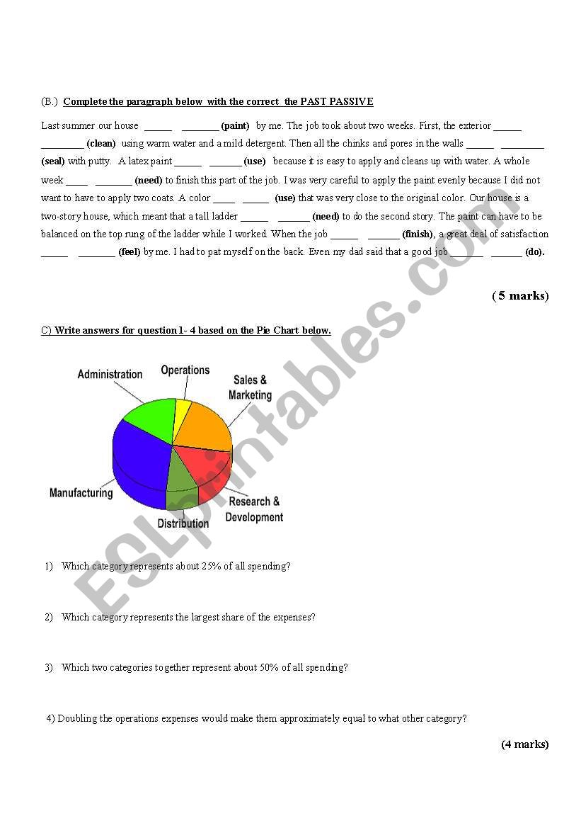 passive voice: reports worksheet