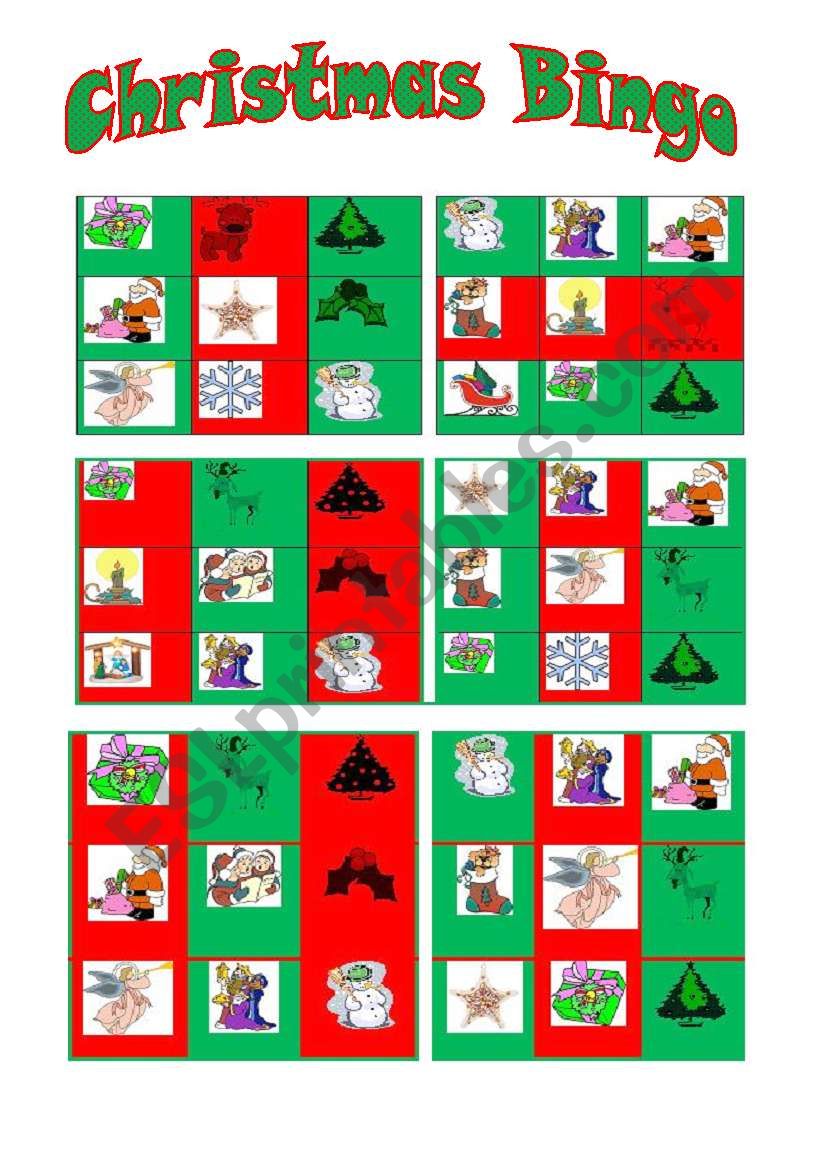 Christmas Bingo worksheet