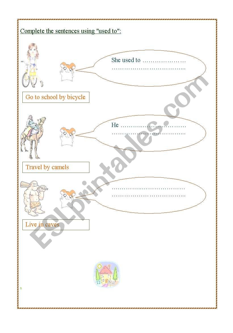 used to worksheet