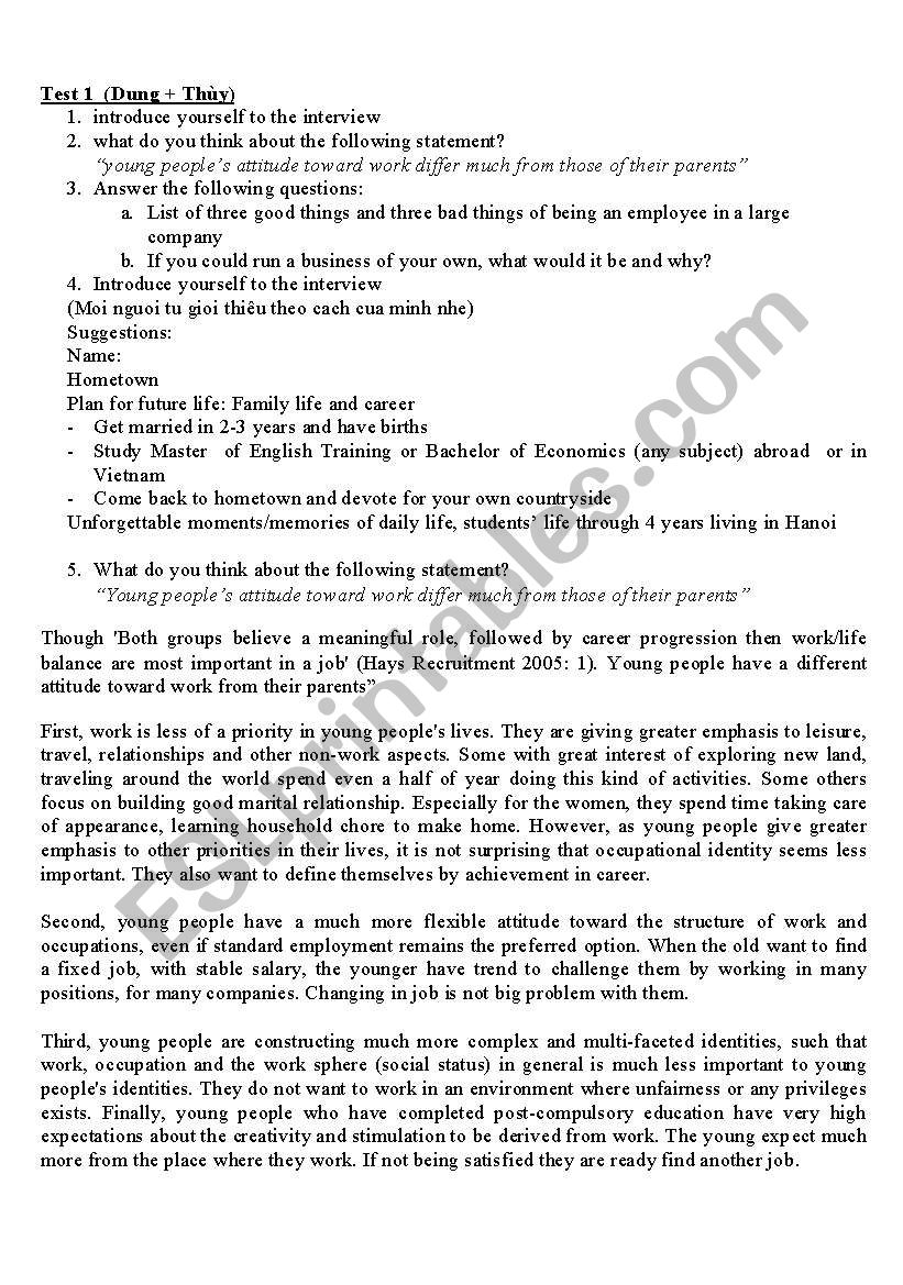 Speaking outline worksheet