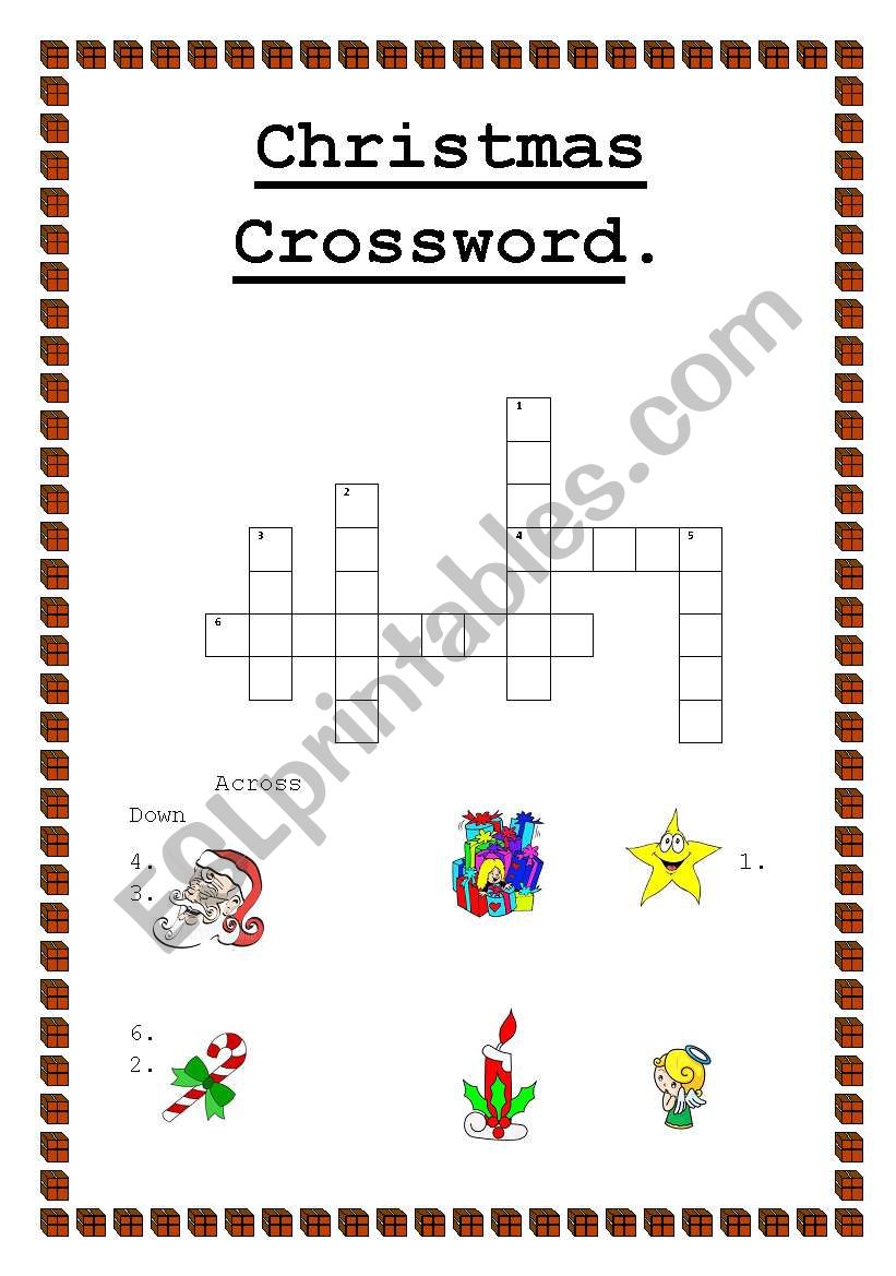 Christmas Crosswords worksheet