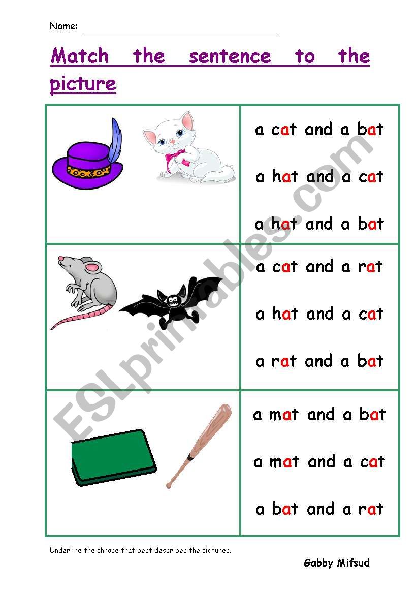 CVC 1 worksheet