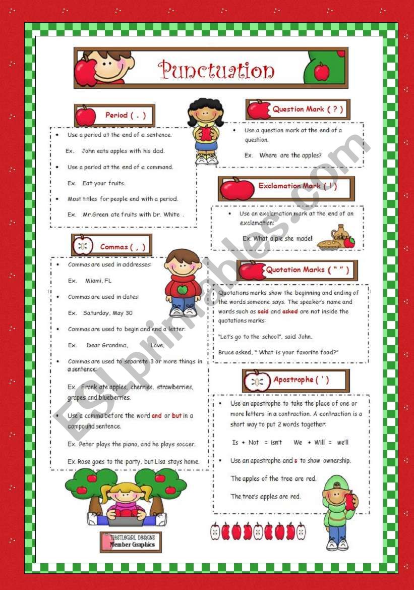 Punctuation worksheet