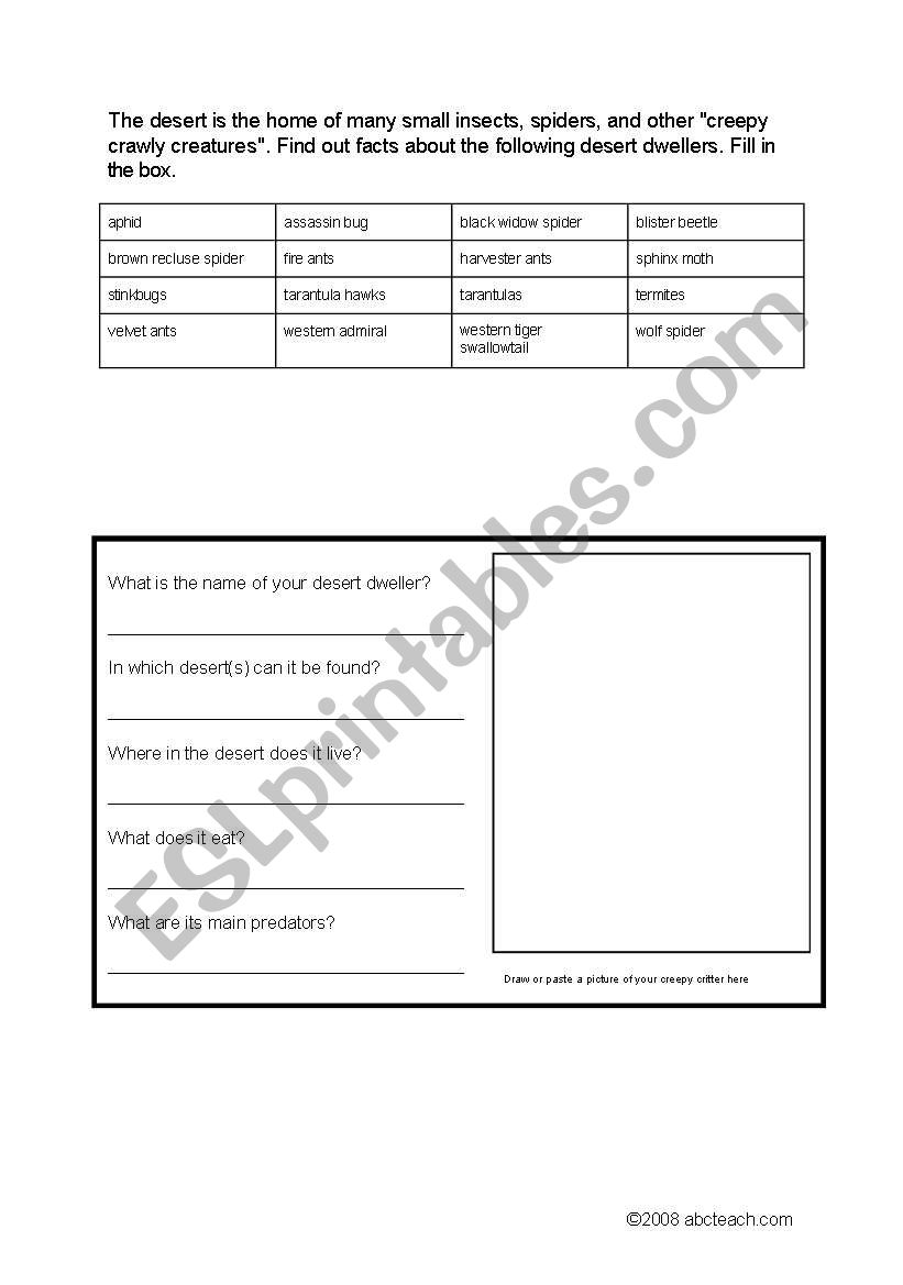 word search worksheet