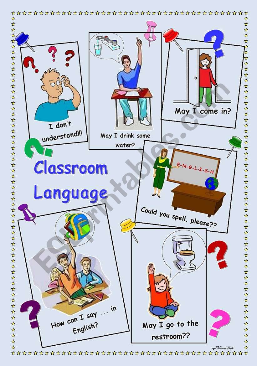 Classroom Language 1-2 worksheet
