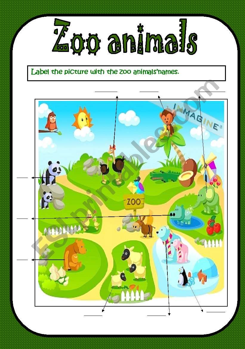 Zoo animals worksheet