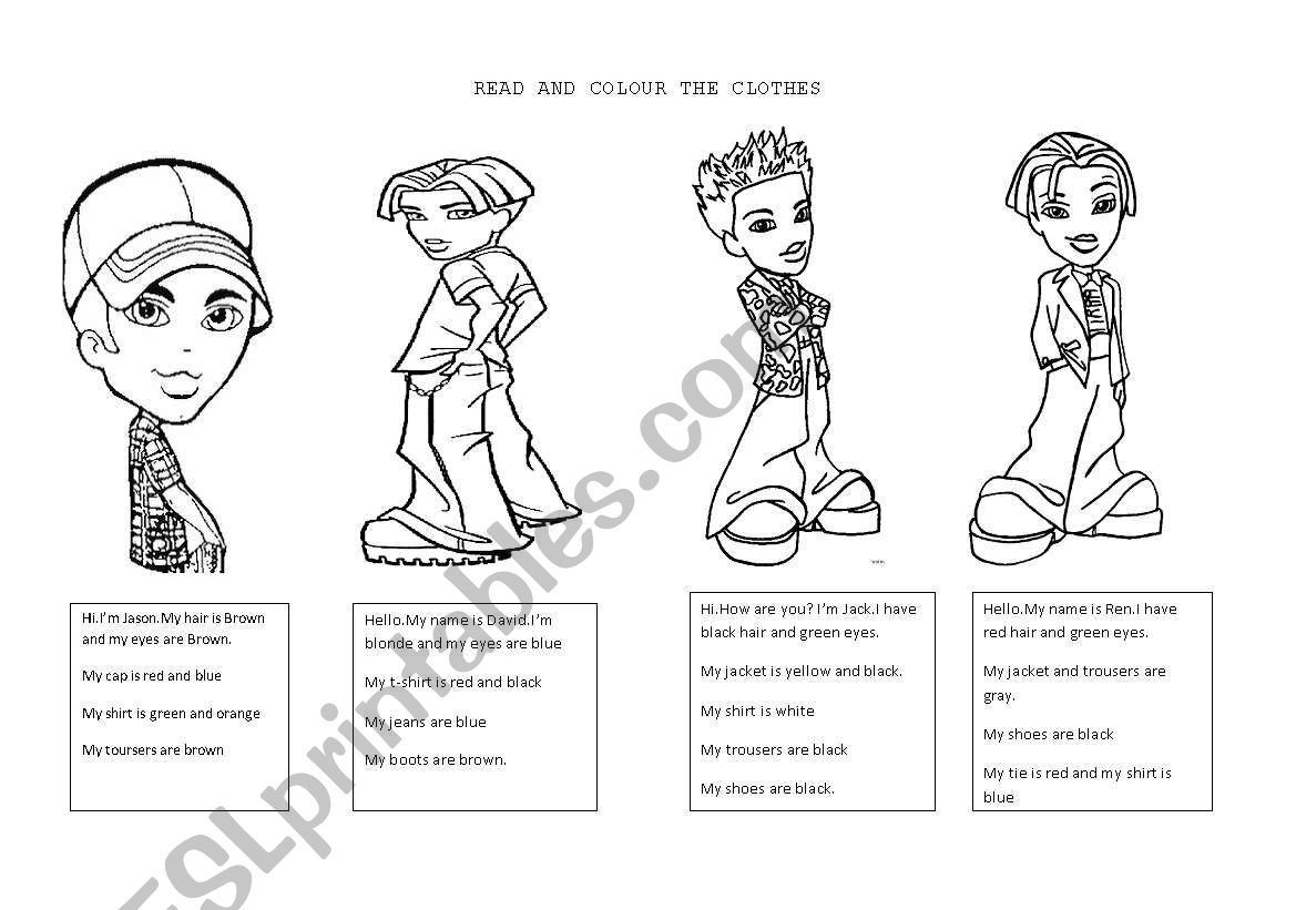 clothes worksheet