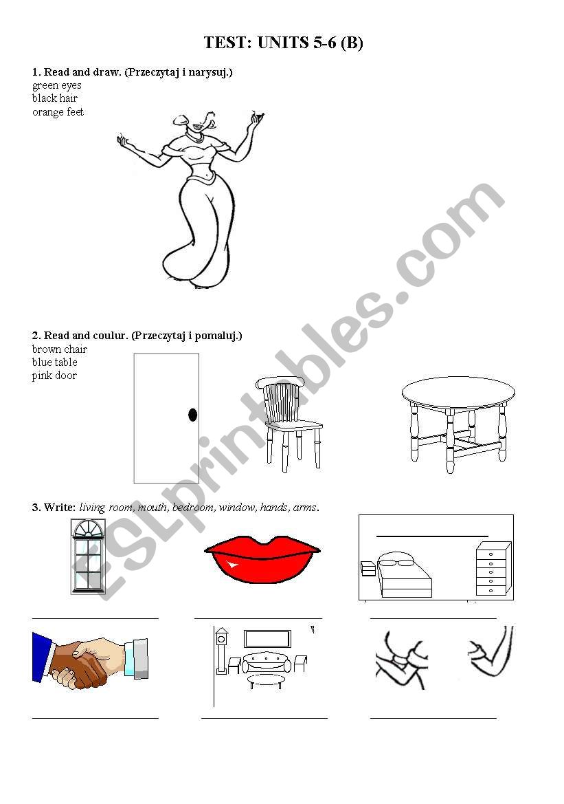 English test worksheet