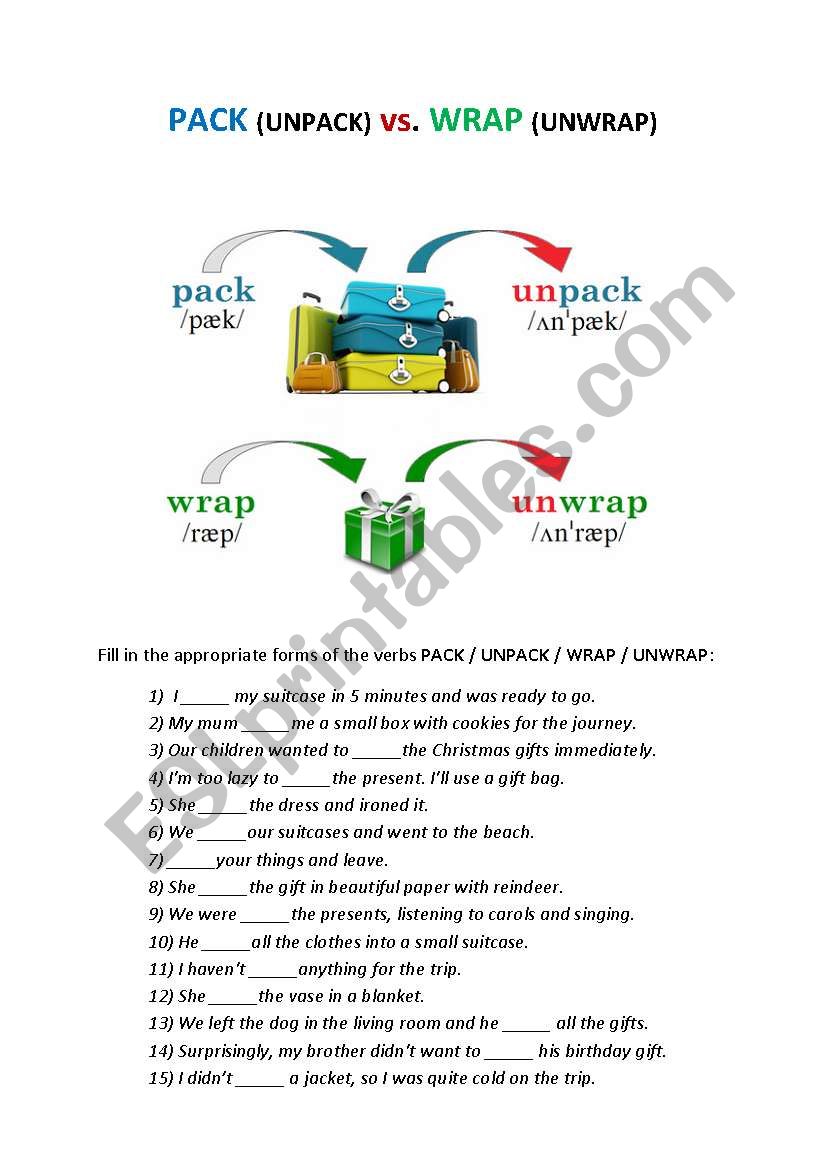 PACK (UNPACK) vs. WRAP (UNWRAP)