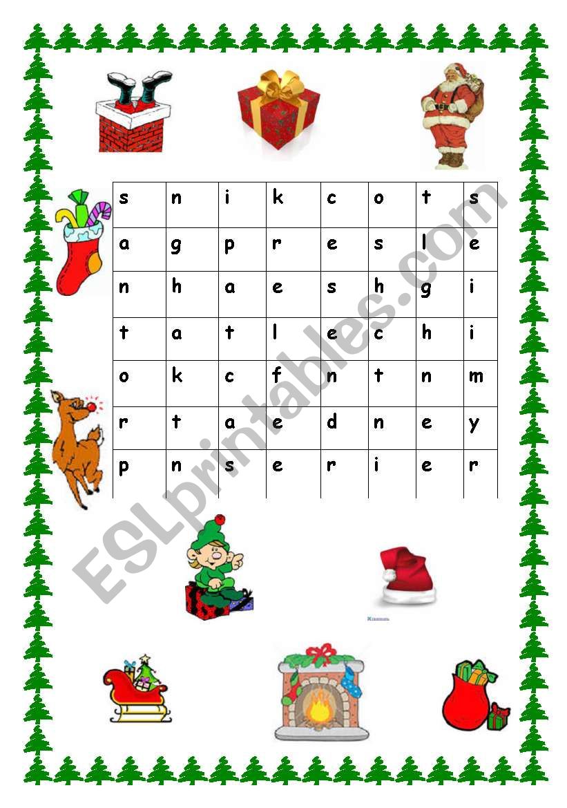 Christmas Word Search worksheet
