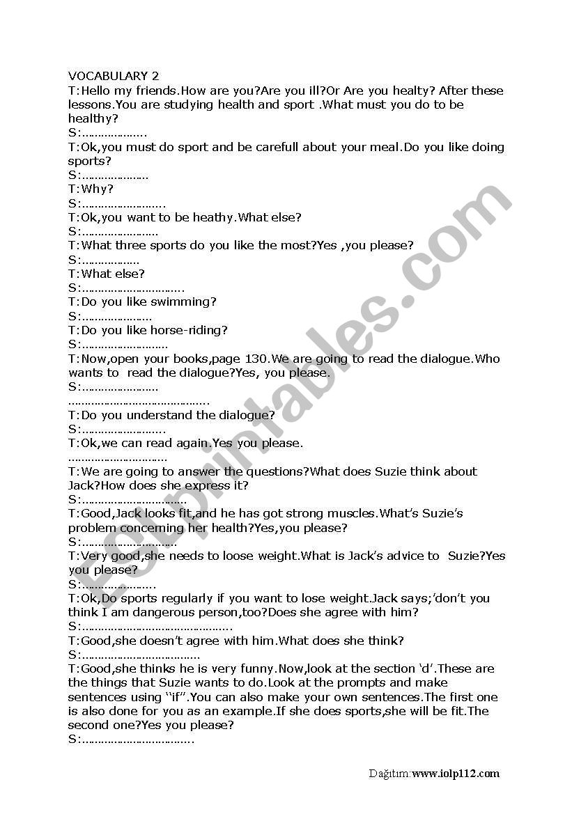 voc worksheet