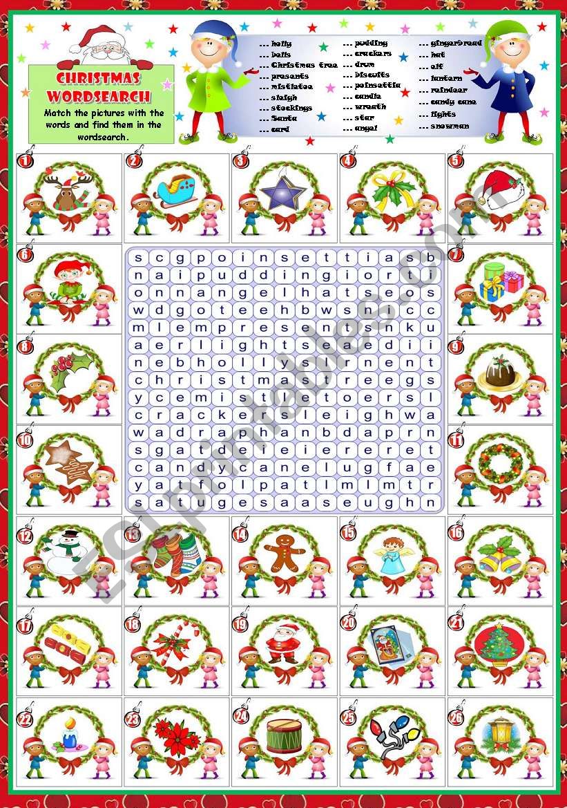 CHRISTMAS WORDSEARCH worksheet