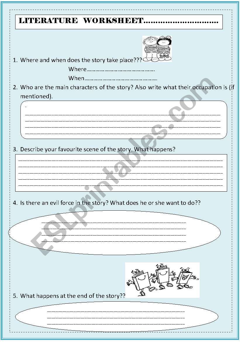 Literature Worksheet worksheet