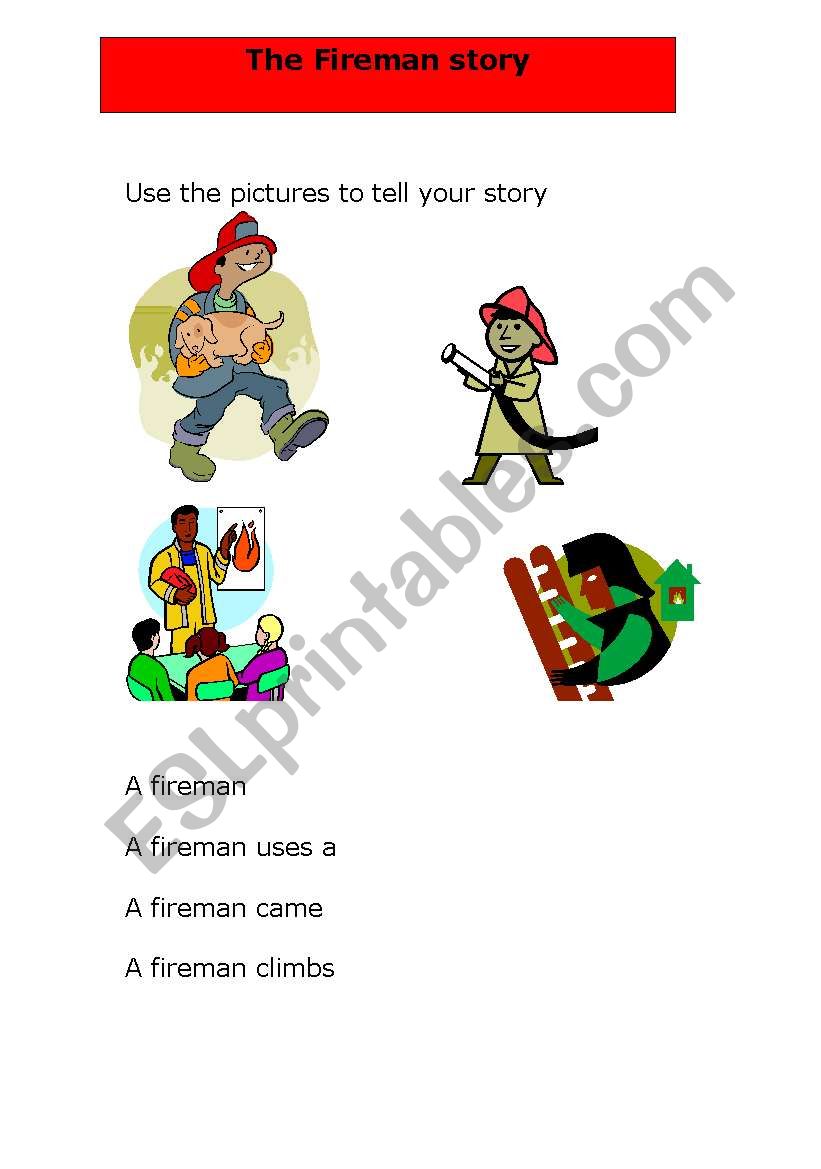 The fireman story worksheet