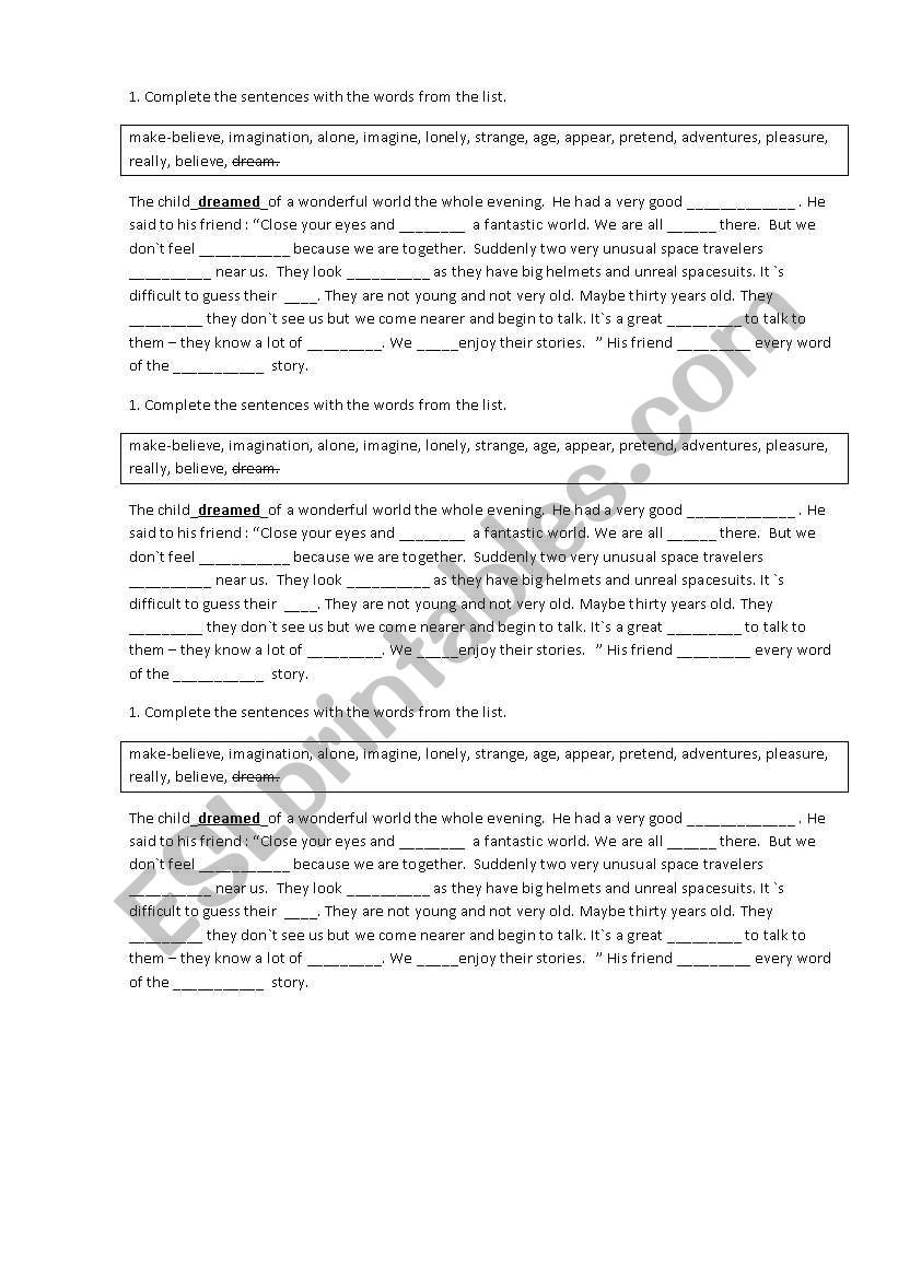 Tenses worksheet