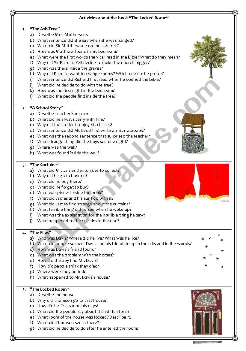 The Locked Room - Book worksheet