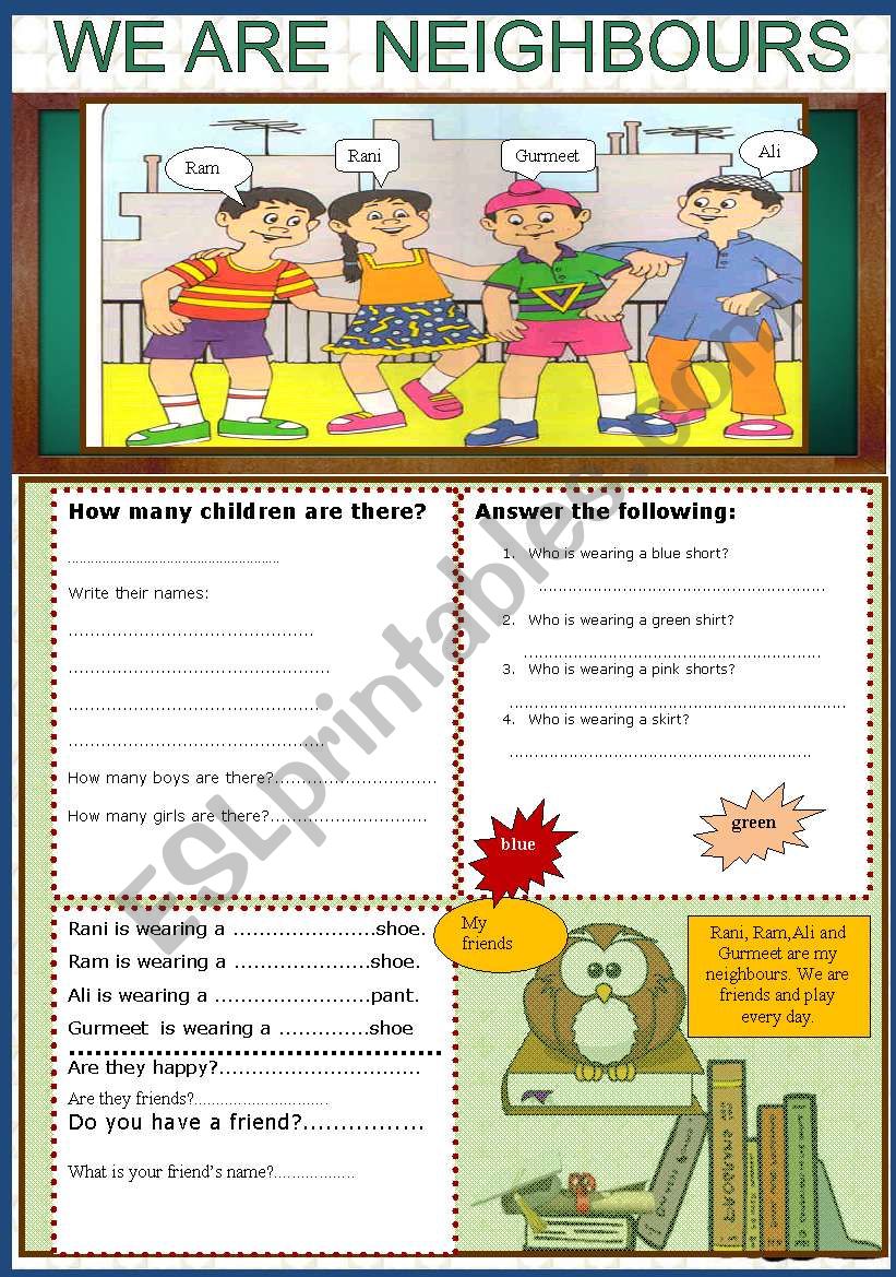 Picture talk.  worksheet