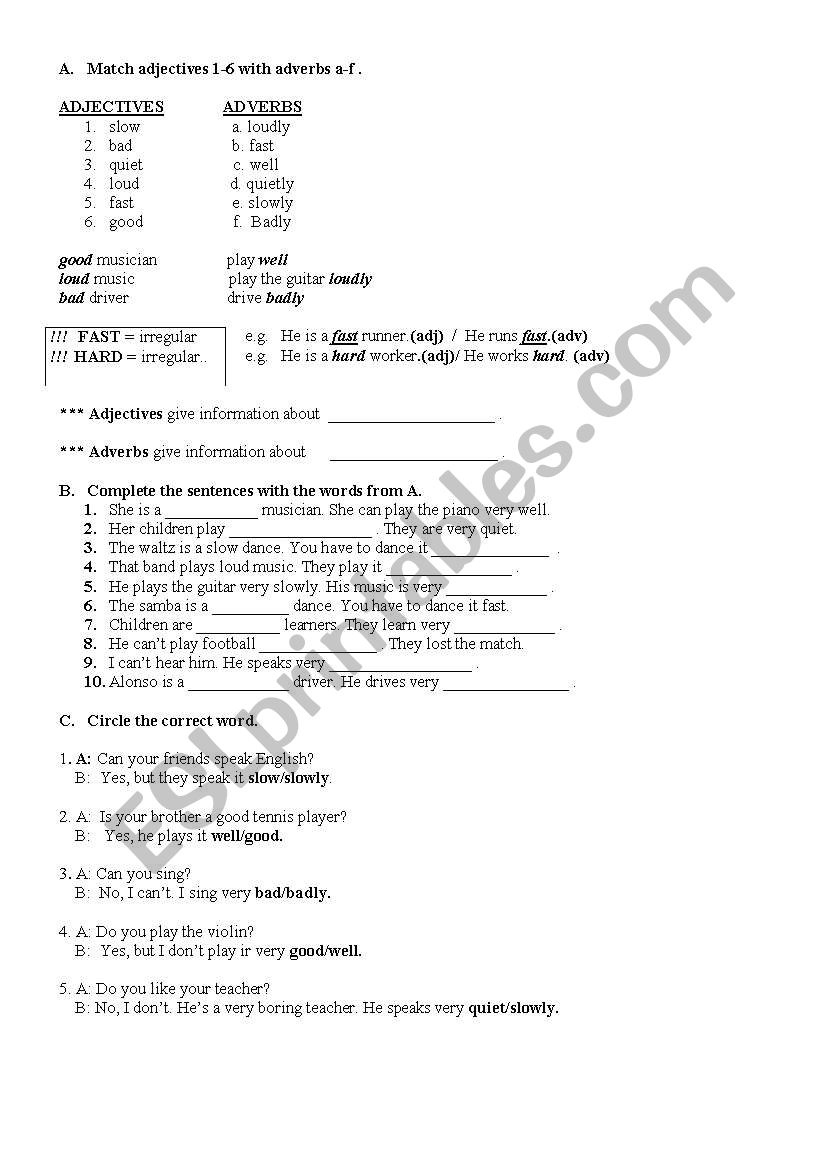 Adjectives&adverbs, prepositions, object pronouns and Simple present tense