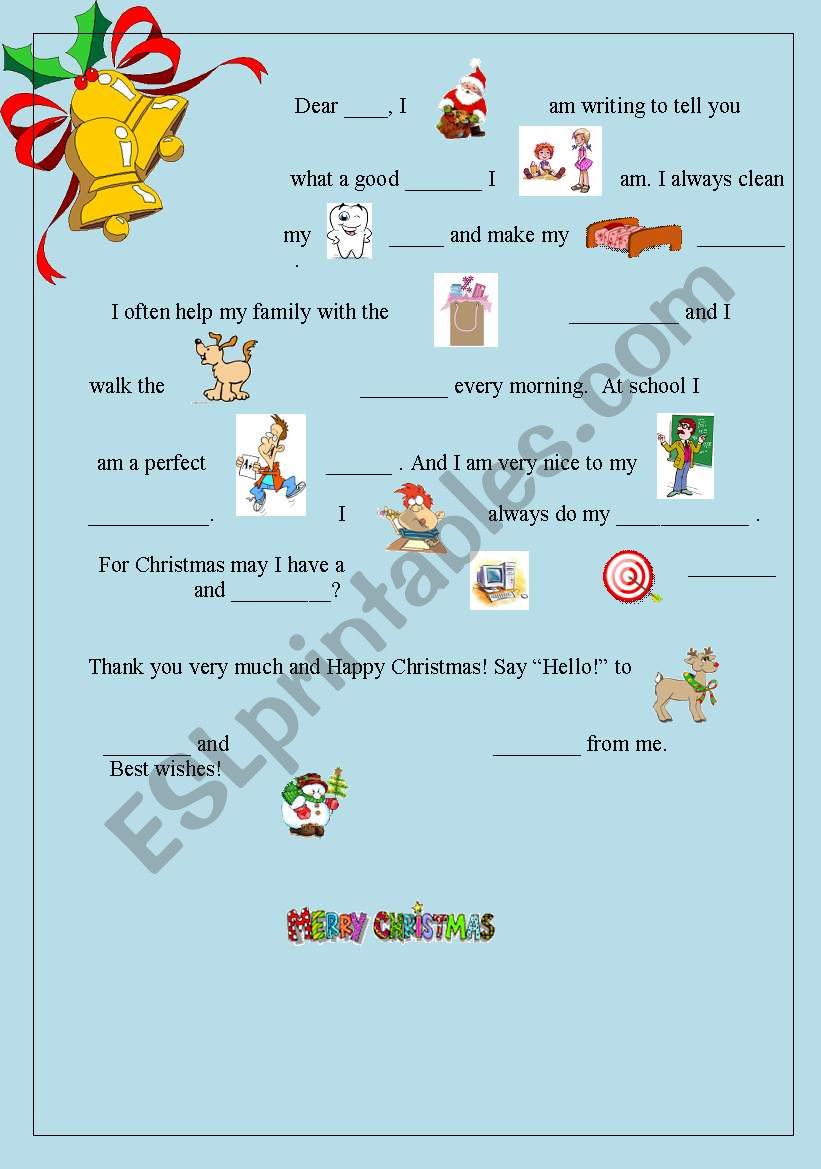 letter to santa worksheet