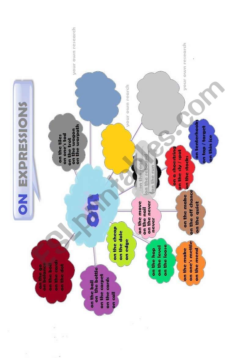 Expression with ON - ESL worksheet by Germanic