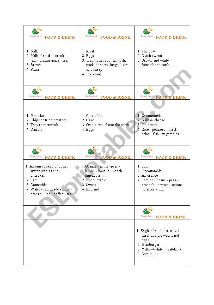 Cards board game 1/5 worksheet