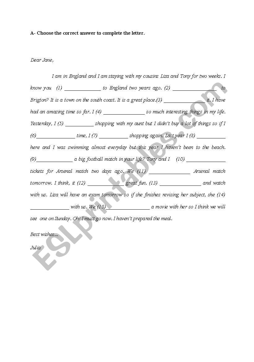 mixed grammar activity worksheet