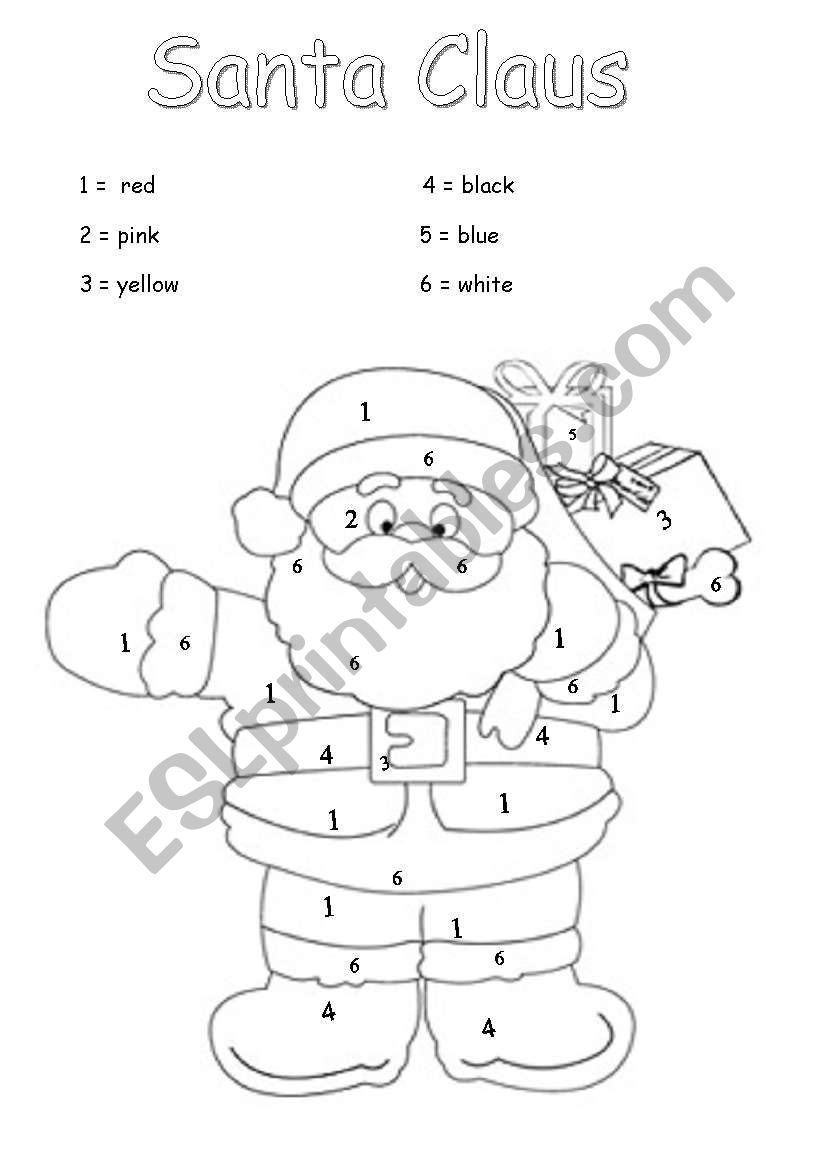 Santa Claus worksheet