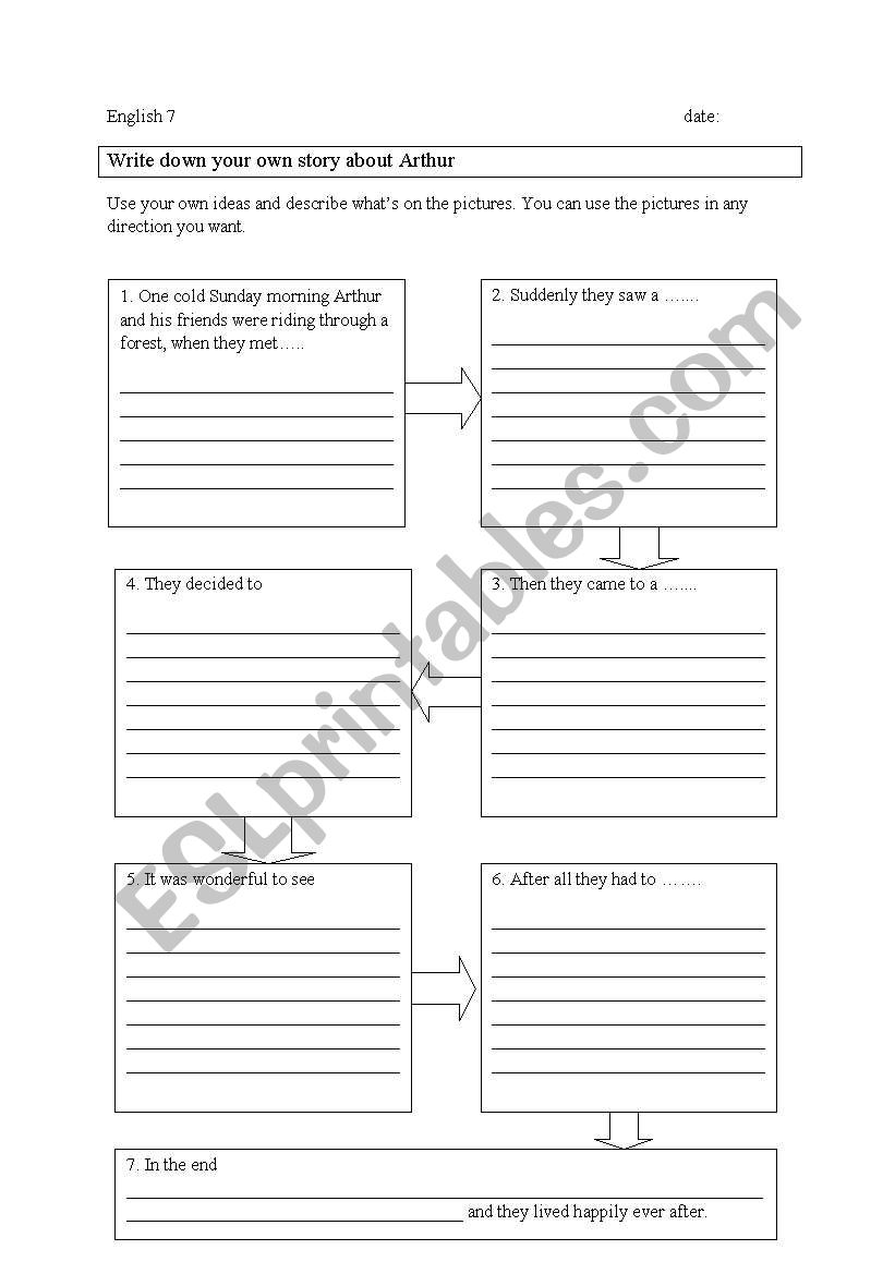 Guided Writing with pictures worksheet
