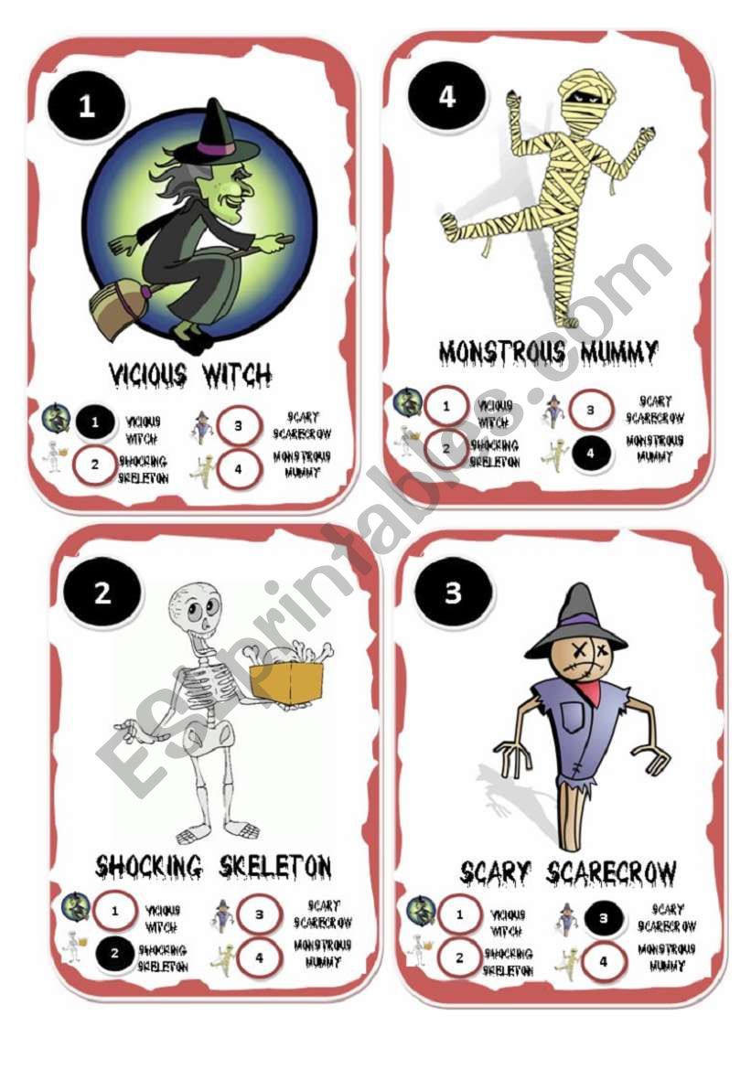 Halloween Go Fish Game I. worksheet