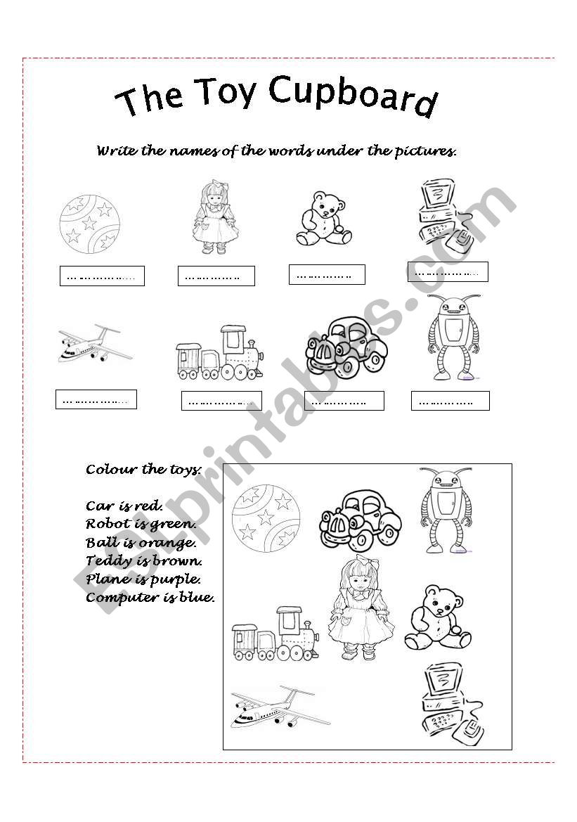 Toy Cupboard worksheet