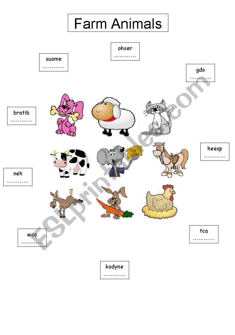 Farm Animals worksheet