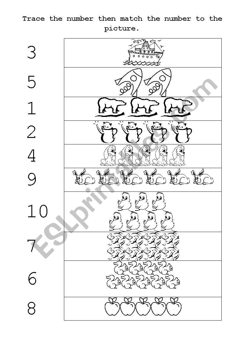 I Know My Numbers worksheet